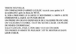 HOMMAGE A LOULOU COMPAGNON D ARMES